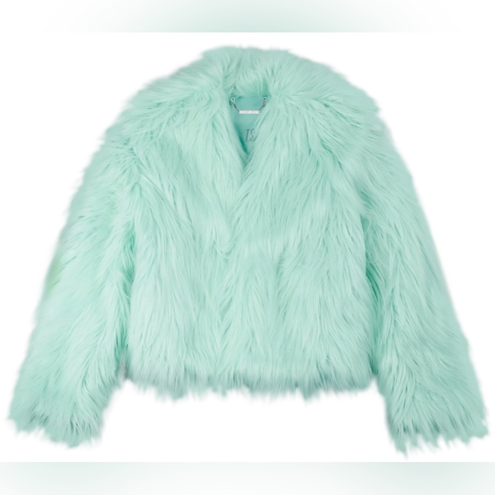 Taylor Swift The Life of a Showgirl Mint Faux Fur Coat M/L